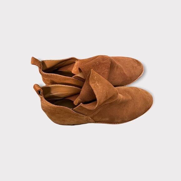 Nine West Brown Suede Booties Size 7.5 - Picture 4 of 6